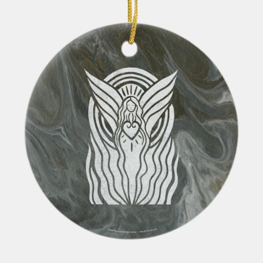 Gebedsengel Keramisch Ornament (Voorkant)