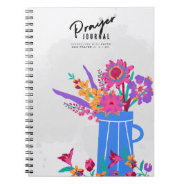 Gebedsjournaal Bloemen in blauwe vaas Notitieboek