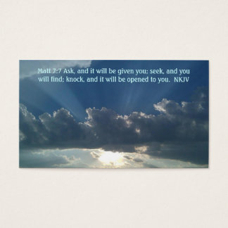 Gebedskaart Matt 7:7 Visitekaartjes