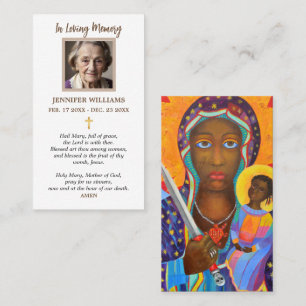 Gebedskaarten Erzulie Dantor Zwarte Madonna Haïti Visitekaartje