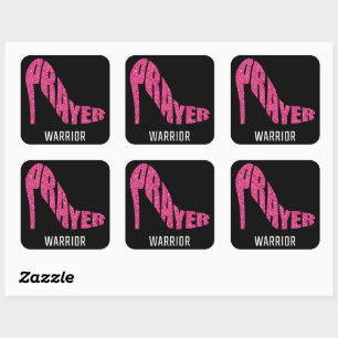 Gebedskrijger Vrouwen - Christelijke Geloofskerk Vierkante Sticker