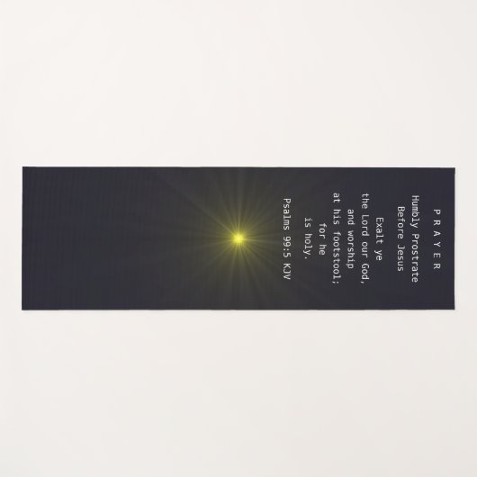 Gebedsmat, in het Engels & Spaans (voor & achter). Yogamat (Voorkant (horizontaal))