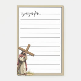 Gebedssticky notitie voor Jezus die het Kruis draa Post-it® Notes