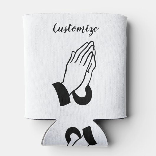 Gebedsstrijder biddende donder_baai blikjeskoeler (Achterkant)