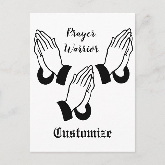 Gebedsstrijder biddende donder_baai briefkaart (Voorkant)