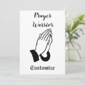 Gebedsstrijder biddende donder_baai kaart (Staand voorkant)