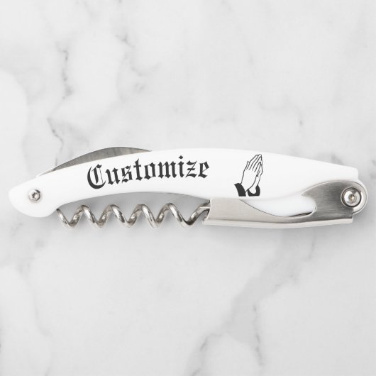 Gebedsstrijder biddende donder_baai kurkentrekker (Achterkant)