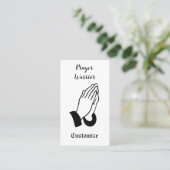 Gebedsstrijder biddende donder_baai visitekaartje (Staand voorkant)