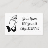 Gebedsstrijder biddende donder_baai visitekaartje (Achterkant)