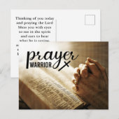 Gebedsstrijder biddende handen Bijbels Christelijk Briefkaart (Voorkant / Achterkant)