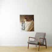 Gebedsstrijder Open Bijbels Christelijk Kruis Wandkleed (In situ)