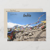 Gebedsvlaggen bij Lake Gurudongmar Sikkim India Briefkaart (Voorkant / Achterkant)