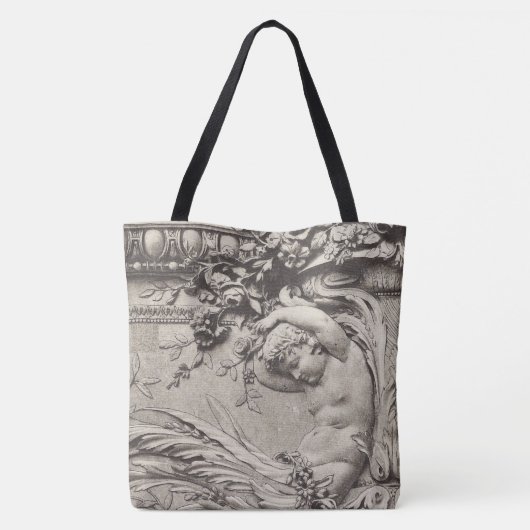 Gebeeldhouwde architectonische details draagtas (Achterkant)