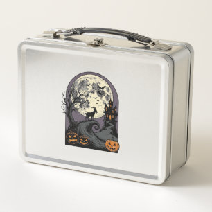 Gebeeldhouwde geit maan vintage Halloween silhouet