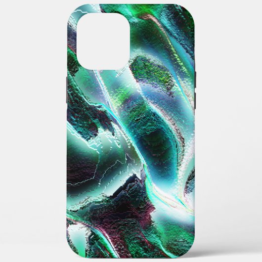 Gebeeldhouwde ruwe digitale watervallen en regenwo Case-Mate iPhone case (Achterkant)