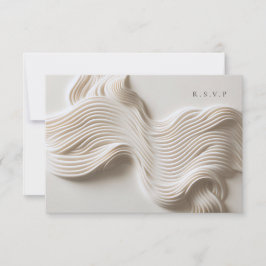 gebeeldhouwde vloeiende ivoor bruiloft maaltijd ke RSVP kaartje