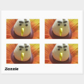 Gebeeldhouwde Vogel in Zonnebloem Art Print Rechthoekige Sticker (Vel)