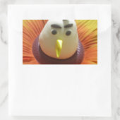 Gebeeldhouwde Vogel in Zonnebloem Art Print Rechthoekige Sticker (Tas)