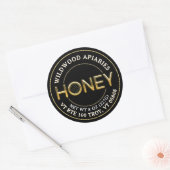 gebeiteld Metallic Gold Honey Label Black Honeycom (Envelop)