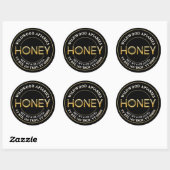 gebeiteld Metallic Gold Honey Label Black Honeycom (Vel)
