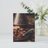 Gebeitelde koffie briefkaart (Staand voorkant)