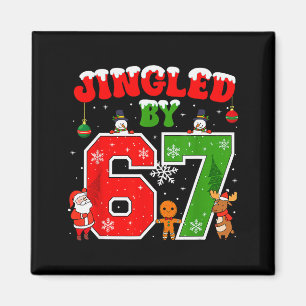 Gebeld door 67 Grappige Zes Zeven Meme 6 7 Kerstmi Magneet