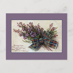  gebergte Heath Scottish clan ribbon, gedicht Briefkaart