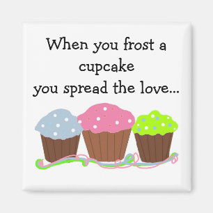 Gebesugerde Cupcake Zin Magneet