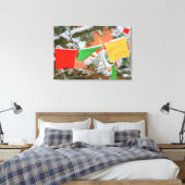 gebeukenvlaggen omwikkeld canvas afdruk (Insitu (Slaapkamer))