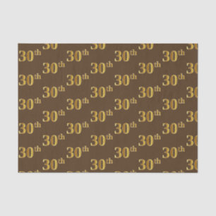 Gebeurtenis bruin, Faux Gold 30th (Dertigste) Tissuepapier