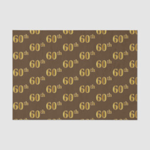 Gebeurtenis bruin, Faux Gold 60th (Zestigste) Tissuepapier