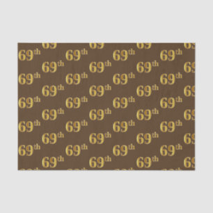 Gebeurtenis bruin, Faux Gold 69th (negenenzestig) Tissuepapier