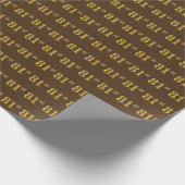 Gebeurtenis bruin, Faux Gold 81st (achttig-eerste) Cadeaupapier (Hoek)