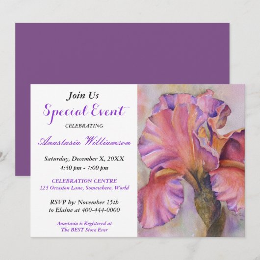 GEBEURTENIS VAN DE PARTIJ VAN DE WARMING VAN HET H KAART (Voorkant / Achterkant)