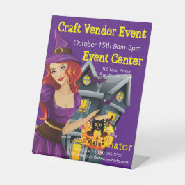 Gebeurtenis van de verkoper van Halloween Craft Reclamebord Met Voetstuk