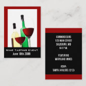 Gebeurtenis voor het testen van wijn Mini Invite C Informatiekaartje (Voorkant / Achterkant)