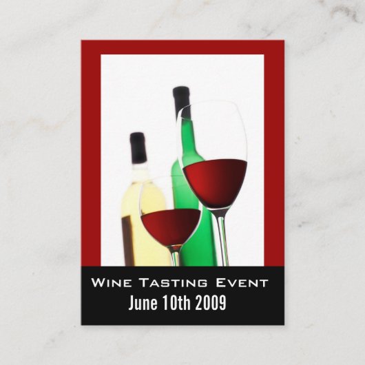 Gebeurtenis voor het testen van wijn Mini Invite C Informatiekaartje (Voorkant)
