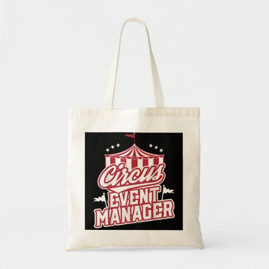 Gebeurtenispersoneel Circus Carnival Tent design Tote Bag (Voorkant)