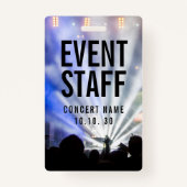 Gebeurtenispersoneel Foto Aangepaste naam Lichtcom Badge (Voorkant)