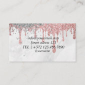 Gebeurtenisplanning Glitter Sparking Roos Business Visitekaartje (Achterkant)