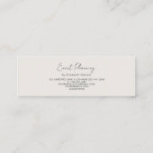 Gebeurtenisplanning Modern Boho Floral Mini Visitekaartje (Achterkant)