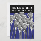 Gebeurtenisuitnodigingen van het Lacrosse-team Kaart (Voorkant)