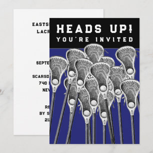 Gebeurtenisuitnodigingen van het Lacrosse-team Kaart