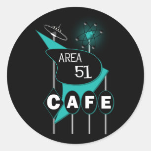 Gebied 51 Cafe Ronde Sticker