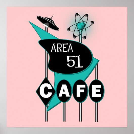 Gebied 51 Poster Cafe (Voorkant)