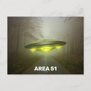 GEBIED 51 RUIMTEVAART UFO ART-Briefkaarten Briefkaart