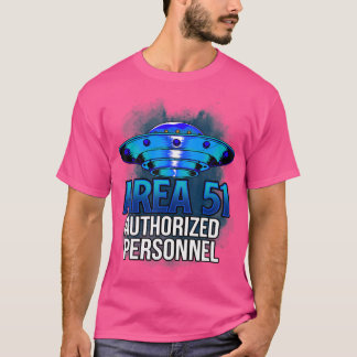 Gebied 51 Toegestaan Personeel Ufo Alien T-shirt