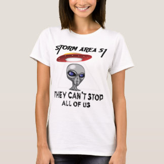 Gebied 51 van het storm kunnen niet iedereen stopp t-shirt