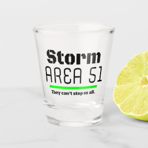 Gebied 51 van het storm zij kunnen ons niet alle G Shot Glas