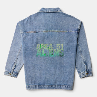 Gebied 51 vreemdelingen t shirt denim jacket